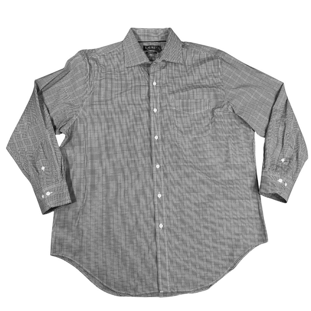 Lauren Ralph Lauren Men's Plaid Button Down Shirt 16 32/33 Stretch Cotton‎